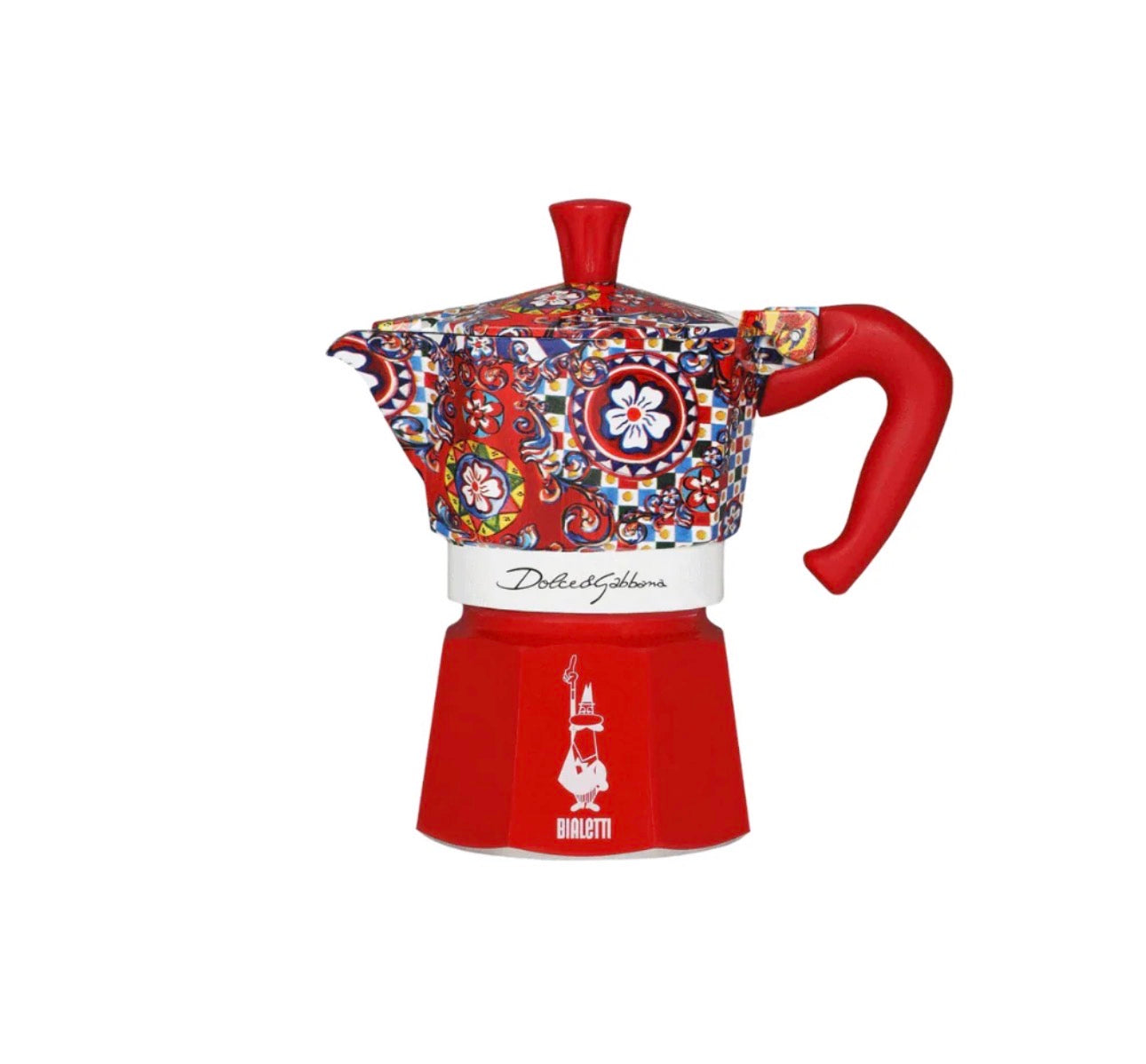 Bialetti Dolce & Gabbana Moka Express 2-Cup, Porcelain Cup & Stirrers Set